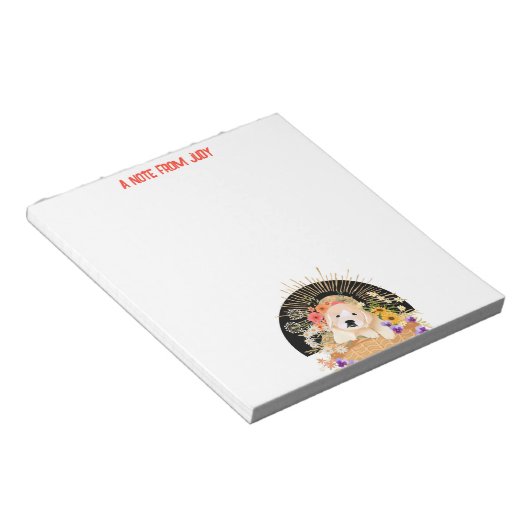 GOLDEN HOUR - Retriever note pad - personalisieren Notizblock (angewinkelt)