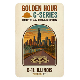 Golden Hour Route 66 C-Serie   Illinois Magnet