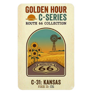 Golden Hour Route 66 C-Serie   Kansas Magnet