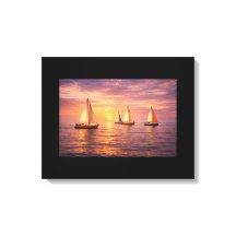 Golden Hour Segelboote Leinwand-Wandkunst | Coasta