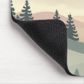 Golden Hour Serenity – Minimal Pastel Landscape Ar Mousepad (Ecke)