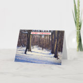 Golden Hour Snow Scene Weihnachten Karte (Vorderseite)