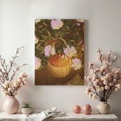 Golden Hour Strawberry Basket Leinwand