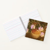 Golden Hour Strawberry Basket Square Notebook Notizblock (Innenseite)
