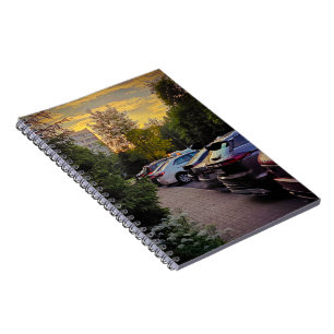 Golden Hour Street Notizbuch – Anpassbar Notizblock