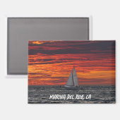 Golden Hour Sunset - Marina Del Rey, CA Magnet (Vorderseite/Rückseite)