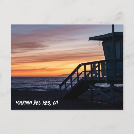 Golden Hour Sunset - Marina Del Rey, CA Postkarte (Vorderseite)