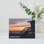Golden Hour Sunset - Marina Del Rey, CA Postkarte (Stehend Vorderseite)