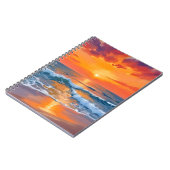 Golden Hour Sunset Ocean Beach Painting Notizblock (Linke Seite)