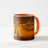 Golden Hour Sunset with Sa- MARINA DEL REY, CA Mug Tasse (VorderseiteRechts)
