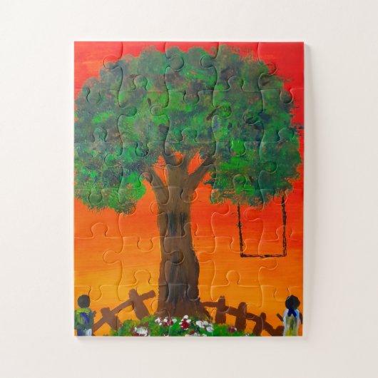 Golden Hour Tree Swing Puzzle (Vertikal)