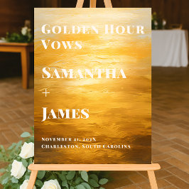 Golden Hour Vows | Elegante Hochzeit im Herbst Wil Acrylschild