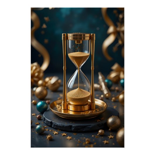 Golden Hourglass Elegante Poster (Vorderseite)