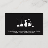 Golden House Broom-Logo | Reinigungsdienste Visitenkarte (Rückseite)