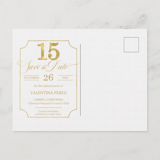 Golden Hues englische Version Ankündigungspostkarte (Rückseite)