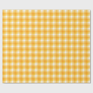Golden Hues Gingham Geschenkpapier