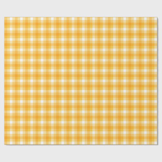 Golden Hues Gingham Geschenkpapier (Flach)