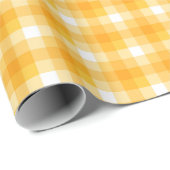 Golden Hues Gingham Geschenkpapier (Rolleneckpunkt)