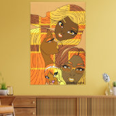 Golden Hues Leinwanddruck (Insitu (Wohnzimmer))