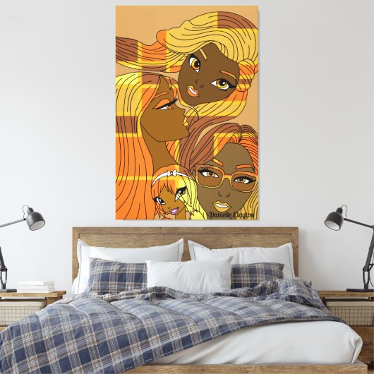 Golden Hues Leinwanddruck (Insitu (Schlafzimmer))