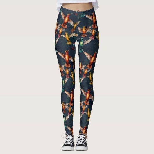 Golden Hummingbird Leggings (Vorderseite)