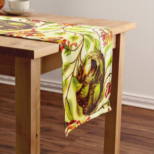 Golden Hummingbird Table Runner Kurzer Tischläufer (Beispiel)