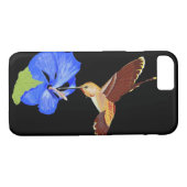 Golden Hummingbird und Blauer Hibiskus Case-Mate iPhone Hülle (Rückseite (Horizontal))