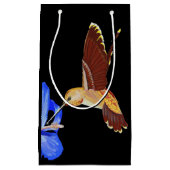 Golden Hummingbird und Blauer Hibiskus Kleine Geschenktüte (Vorderseite)
