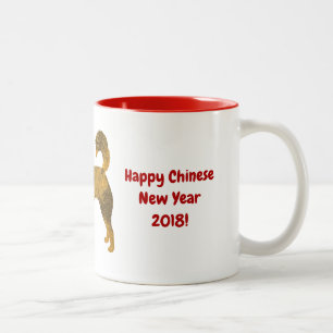Golden Husky Zwei-Tone-Tasse Zweifarbige Tasse