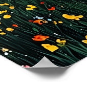 Golden Hütte Retreat - Naïf Gemütliches Land Art Poster (Ecke)