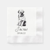 Golden I do to Dog Custom Cocktail Napkin Serviette (Vorderseite)