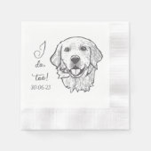 Golden I do to Dog Custom Cocktail Napkin Serviette (Vorderseite)