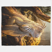 Golden Iguana Fleecedecke (Vorderseite (Horizontal))
