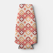 Golden Ikat geometrisches Muster Flaschenkühler (Vorderseite)
