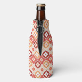 Golden Ikat geometrisches Muster Flaschenkühler (Flasche Rückseite)
