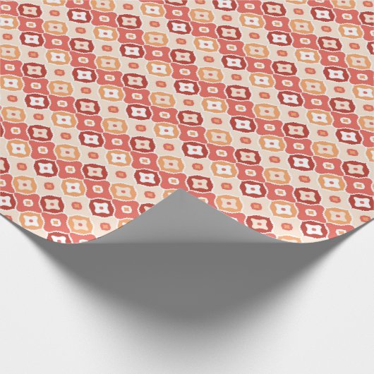 Golden Ikat geometrisches Muster Geschenkpapier (Ecke)