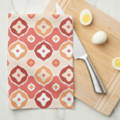 Golden-ikat-geometrisches Muster Küchentuch (Viertel Falte)