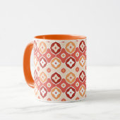 Golden-ikat-geometrisches Muster Tasse (Vorderseite Links)