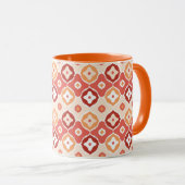 Golden-ikat-geometrisches Muster Tasse (VorderseiteRechts)