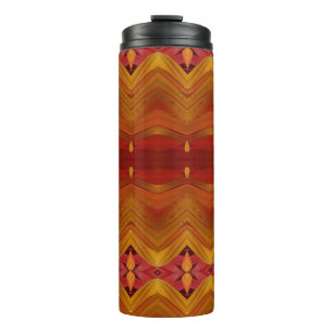 Golden Ikat Thermosbecher
