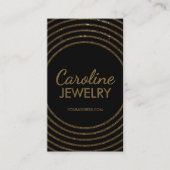 Golden Imitats Foil Kontur Circle Earring Display Visitenkarte (Vorderseite)