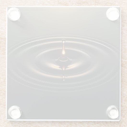 Golden Impact on Viscous Surface Glasuntersetzer (Rückseite)