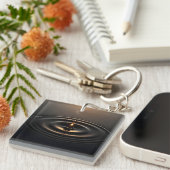 Golden Impact on Viscous Surface Schlüsselanhänger (Vorderseite rechts)