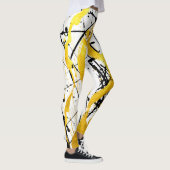 Golden in strokes on white metal leggings (Rechts)