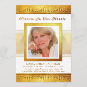 Golden in unserem Herzen Foto Danke Beileid