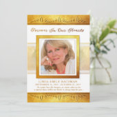 Golden in unserem Herzen Foto Danke Beileid (Stehend Vorderseite)