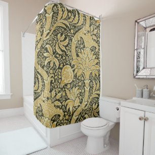 Golden Indian Pattern, William Morris Duschvorhang