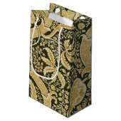 Golden Indian Pattern, William Morris Kleine Geschenktüte (Rückseite Schrägansicht)