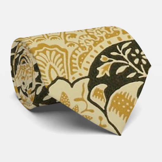 Golden Indian Pattern, William Morris Krawatte (Gerollt)