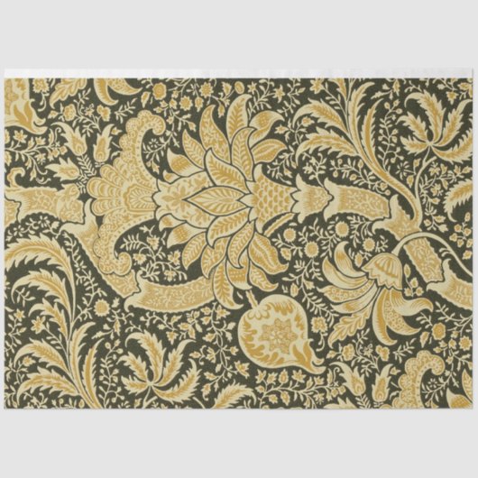 Golden Indian Pattern, William Morris Tissue Paper Seidenpapier (Vorderseite)